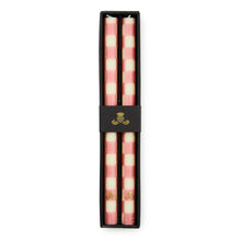 Cargar imagen en el visor de la galería, Check Pink Dinner Candles, Set of 2