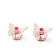 Cargar imagen en el visor de la galería, Rosy Check Butterfly Candle Holders, Set of 2