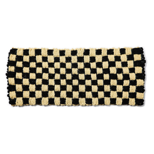 Woven Check Double Door Entrance Mat