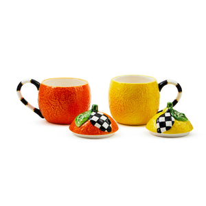 Tutti Frutti Lidded Mugs, Set of 2