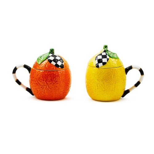 Tutti Frutti Lidded Mugs, Set of 2