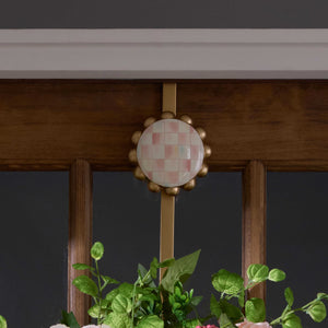 Rosy Check Wreath Hanger