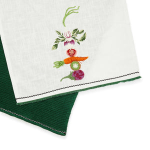 Vegetable Embroidered Dish Towels, Set of 2