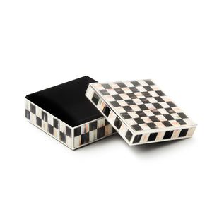 Courtly Check Silver Plated Trinket Box