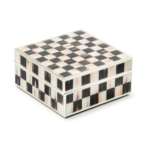 Courtly Check Silver Plated Trinket Box