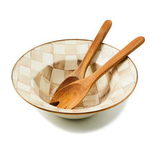 Cargar imagen en el visor de la galería, Mocha Check Salad Serving Set