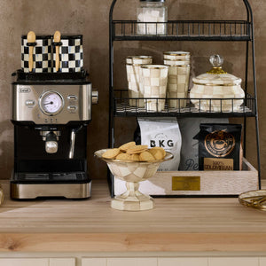 Mocha Check Small Compote