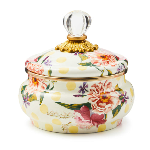 Wildflowers Yellow Squashed Pot