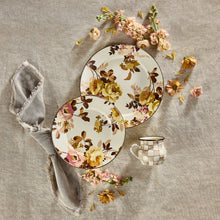 Cargar imagen en el visor de la galería, Wild Rose White Dinner Plate