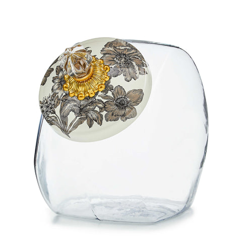 Cookie Jar with Sterling English Garden Lid
