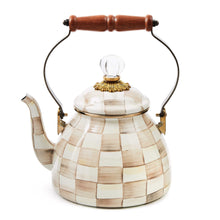 Cargar imagen en el visor de la galería, Mocha Check 2 Quart Tea Kettle