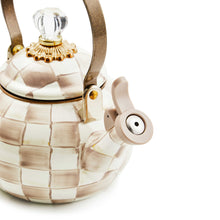 Cargar imagen en el visor de la galería, Mocha Check Whistling Tea Kettle
