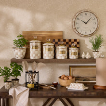 Cargar imagen en el visor de la galería, Mocha Check Herb Pots, Set of 3