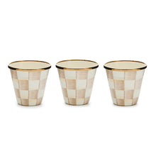 Cargar imagen en el visor de la galería, Mocha Check Herb Pots, Set of 3