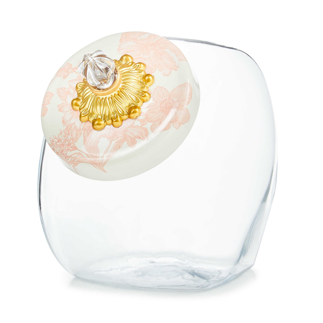Sweets Jar with Rosy English Garden Lid
