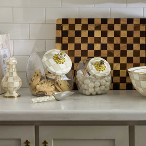 Sweets Jar with Mocha Check Lid