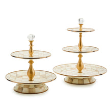 Cargar imagen en el visor de la galería, Mocha Check Two Tier Sweet Stand