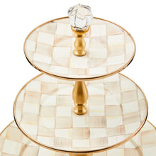 Cargar imagen en el visor de la galería, Mocha Check Three Tier Sweet Stand