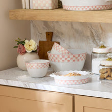 Cargar imagen en el visor de la galería, Rosy Check Everyday Mixing Bowls, Set of 3