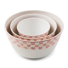 Cargar imagen en el visor de la galería, Rosy Check Everyday Mixing Bowls, Set of 3