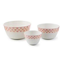 Cargar imagen en el visor de la galería, Rosy Check Everyday Mixing Bowls, Set of 3