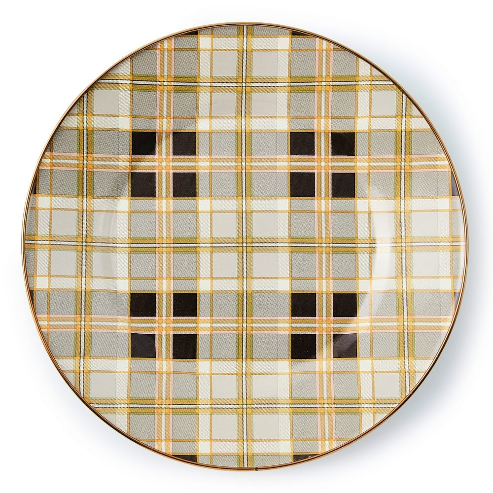 Tartan Mocha Dinner Plate