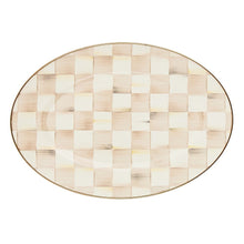 Cargar imagen en el visor de la galería, Mocha Check Small Oval Platter