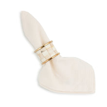 Cargar imagen en el visor de la galería, Mocha Check Napkin Rings, Set of 4