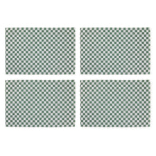 Cargar imagen en el visor de la galería, Dark Green Check Placemat, Set of 4