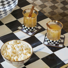 Cargar imagen en el visor de la galería, Courtly Checked Cork Back Coasters, Set of 4