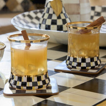 Cargar imagen en el visor de la galería, Courtly Checked Cork Back Coasters, Set of 4