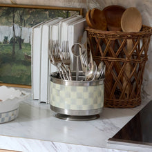 Cargar imagen en el visor de la galería, Sterling Check Supper Club Flatware Caddy