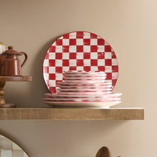 Cargar imagen en el visor de la galería, Cherry Check Salad Plates, Set of 4