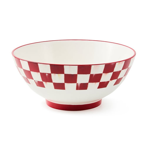 Cherry Check Serving Bowl