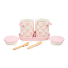 Cargar imagen en el visor de la galería, Rosy Check Farmhouse Canisters, Set of 2
