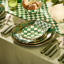 Cargar imagen en el visor de la galería, Dark Green Check Napkin, Set of 4