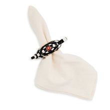 Cargar imagen en el visor de la galería, Courtly Check Teapot Napkin Rings, Set of 4