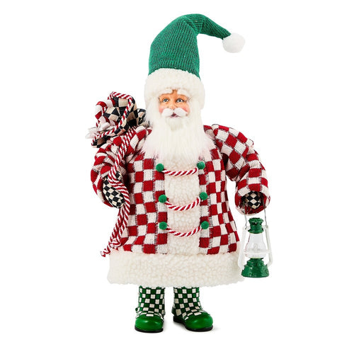 Check It Out Small Fabric Santa