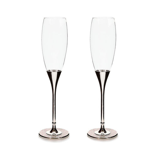 Celebrate Rosy Toasting Flutes, Set of 2