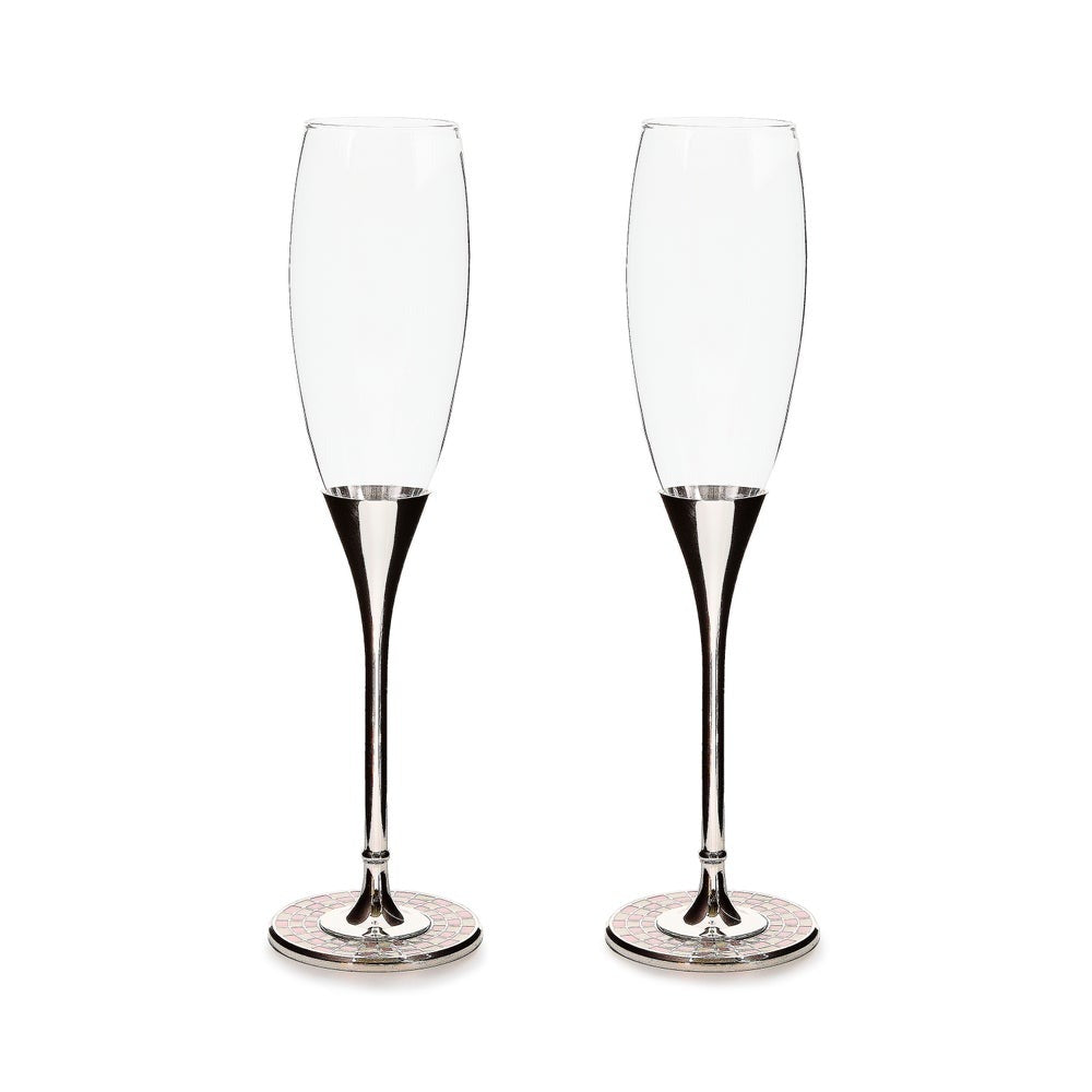 Celebrate Rosy Toasting Flutes, Set of 2