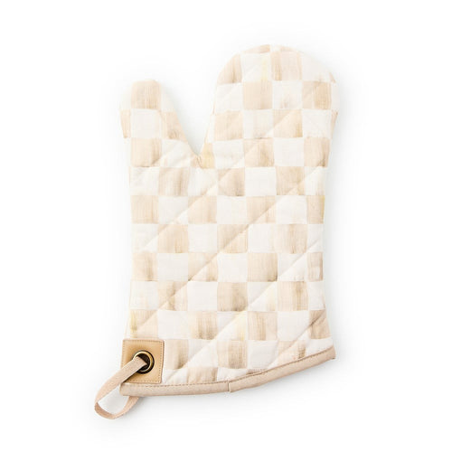 Mocha Check Oven Mitt