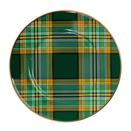 Tartan Green Salad Plate