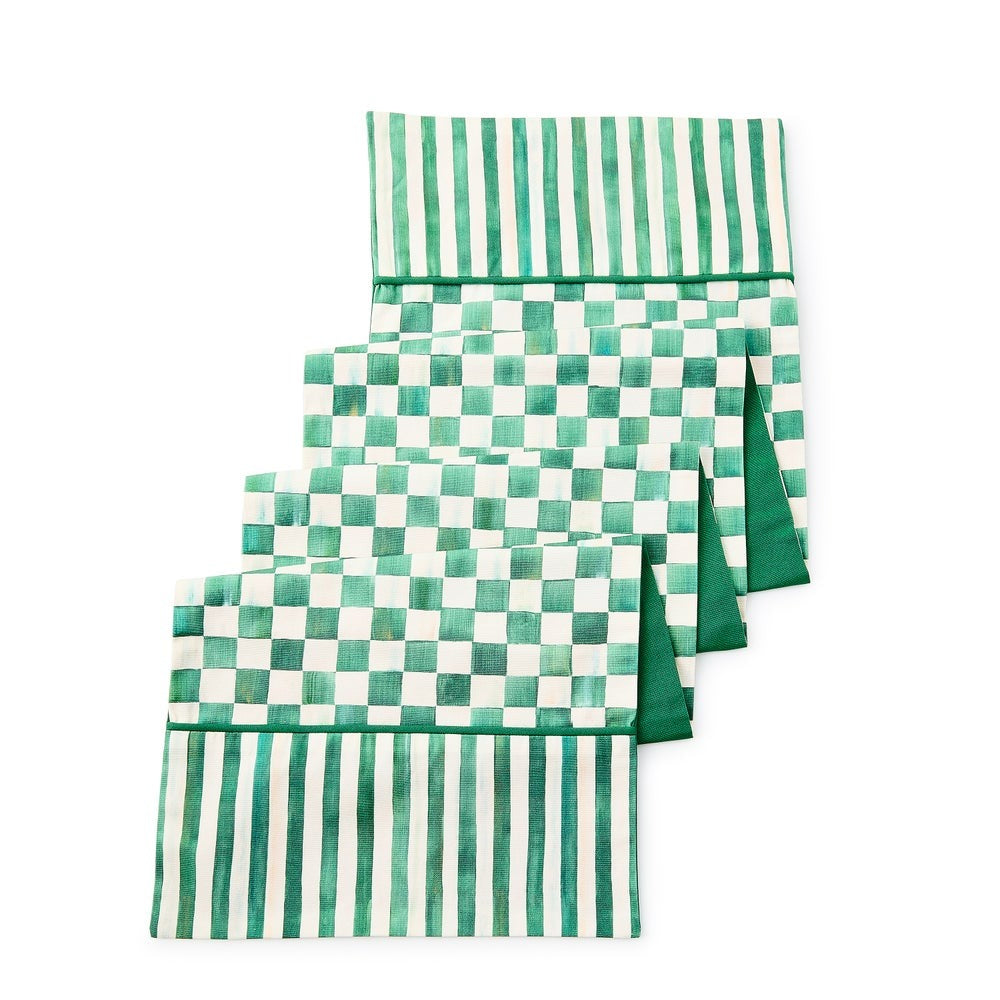 Emerald Check Table Runner