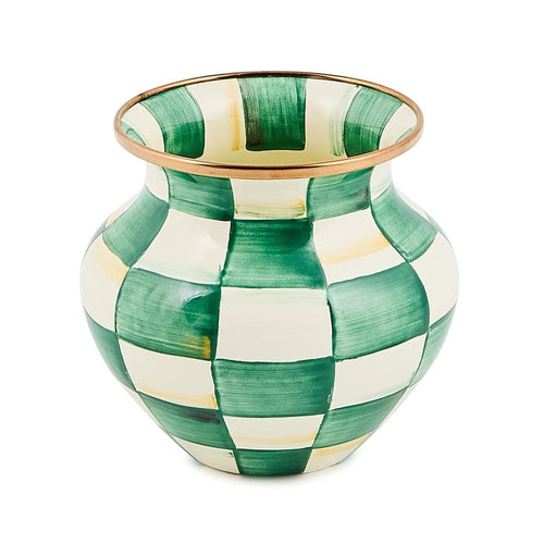 Emerald Check Vase