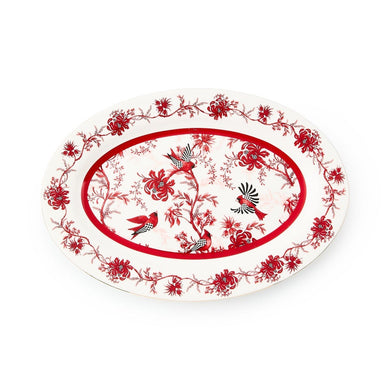 Cardinal Toile Oval Platter