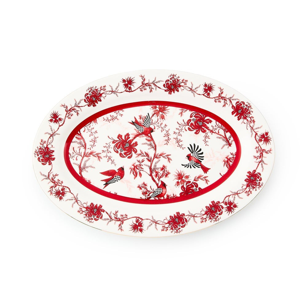 Cardinal Toile Oval Platter