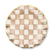 Cargar imagen en el visor de la galería, Mocha Check Ceramic Fluted Dessert Plate