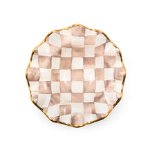 Cargar imagen en el visor de la galería, Mocha Check Ceramic Fluted Breakfast Bowl