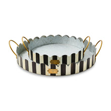 Cargar imagen en el visor de la galería, Courtly Stripe Serving Trays, Set of 2
