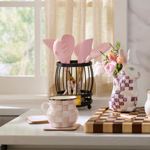 Cargar imagen en el visor de la galería, Rosy Check Utensil Caddy Set